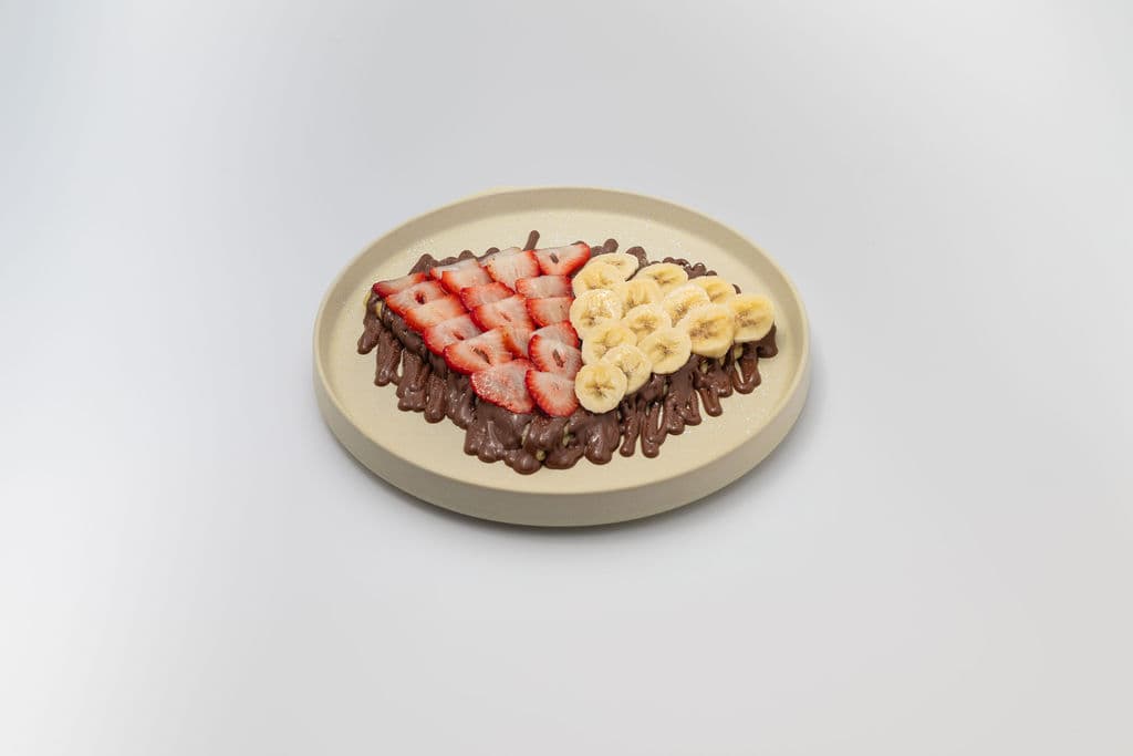Chocolate Crepe with Strawberries and Bananas